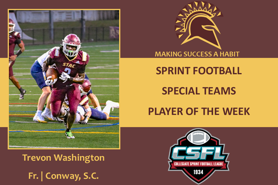 Trevon Washington Scores CSFL Special Teams Player of the Week Honors