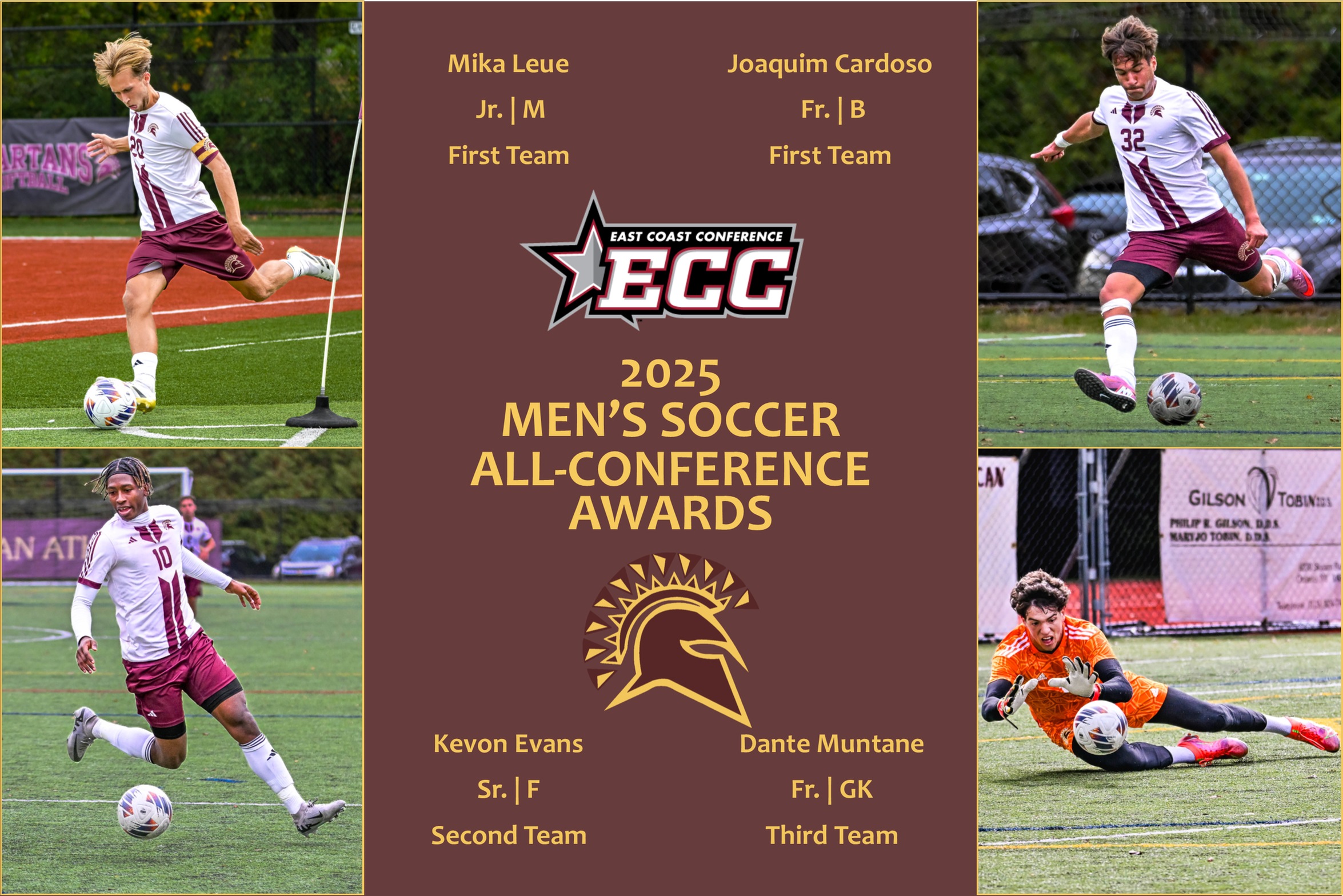 Four Spartans Take Home ECC Men's Soccer All-Conference Honors