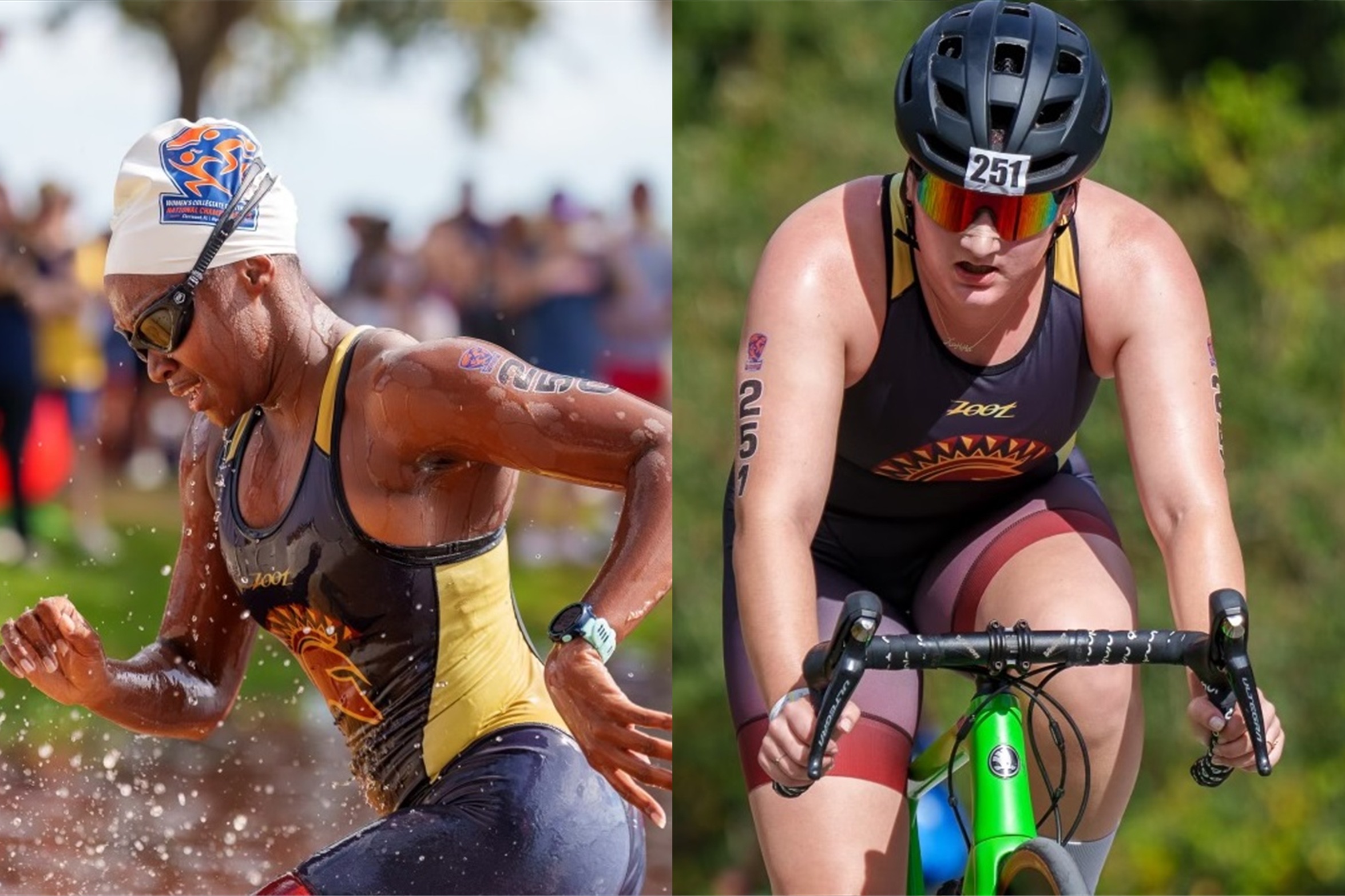 Hanna Jung and Chanelle Russell Show Spartan Tenacity At NCAA/USA Triathlon Collegiate National Championships
